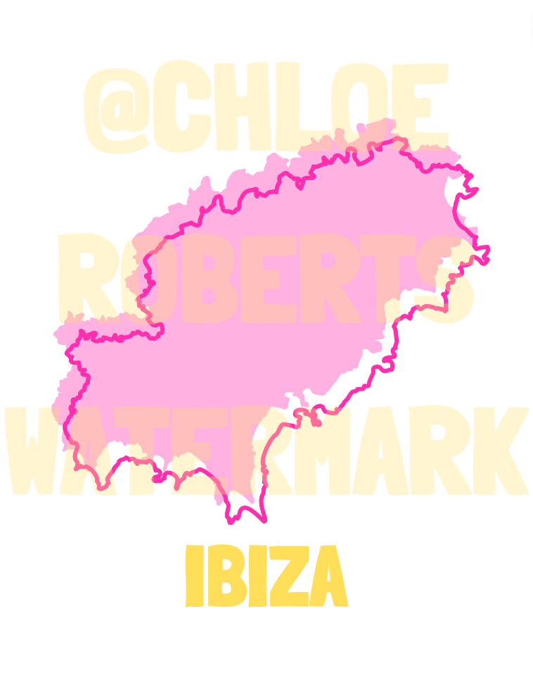 IBIZA PHOTO BOOK COVER TEMPLATE AND MAP