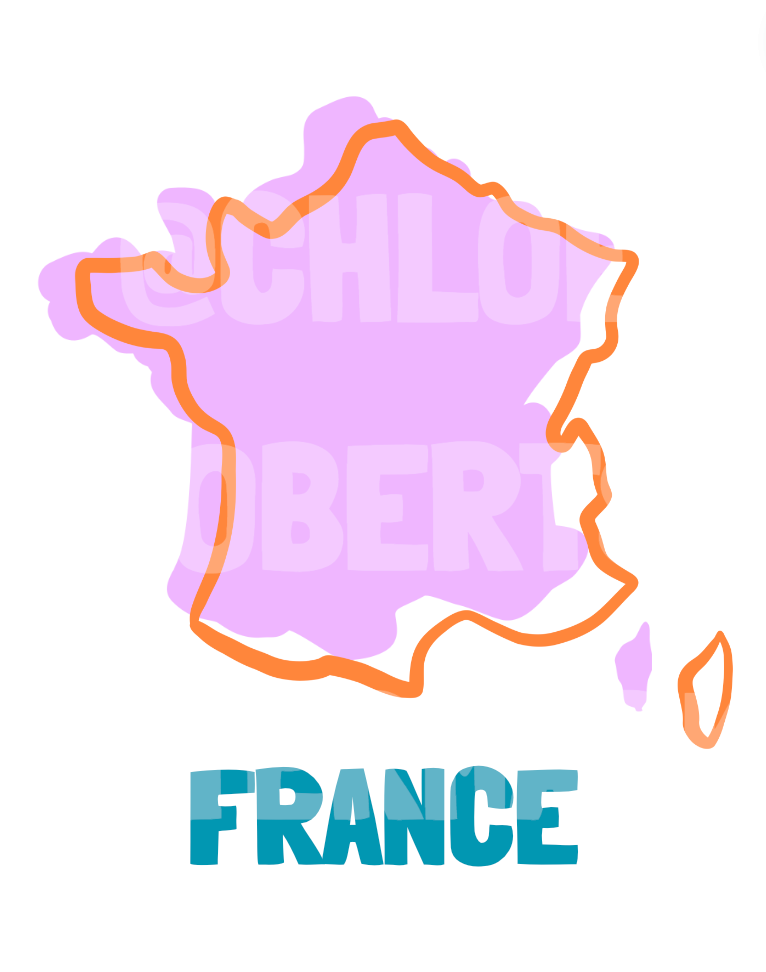 FRANCE COVER TEMPLATE AND MAP