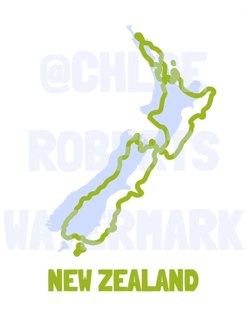 NEW ZEALAND COVER AND MAP TEMPLATE