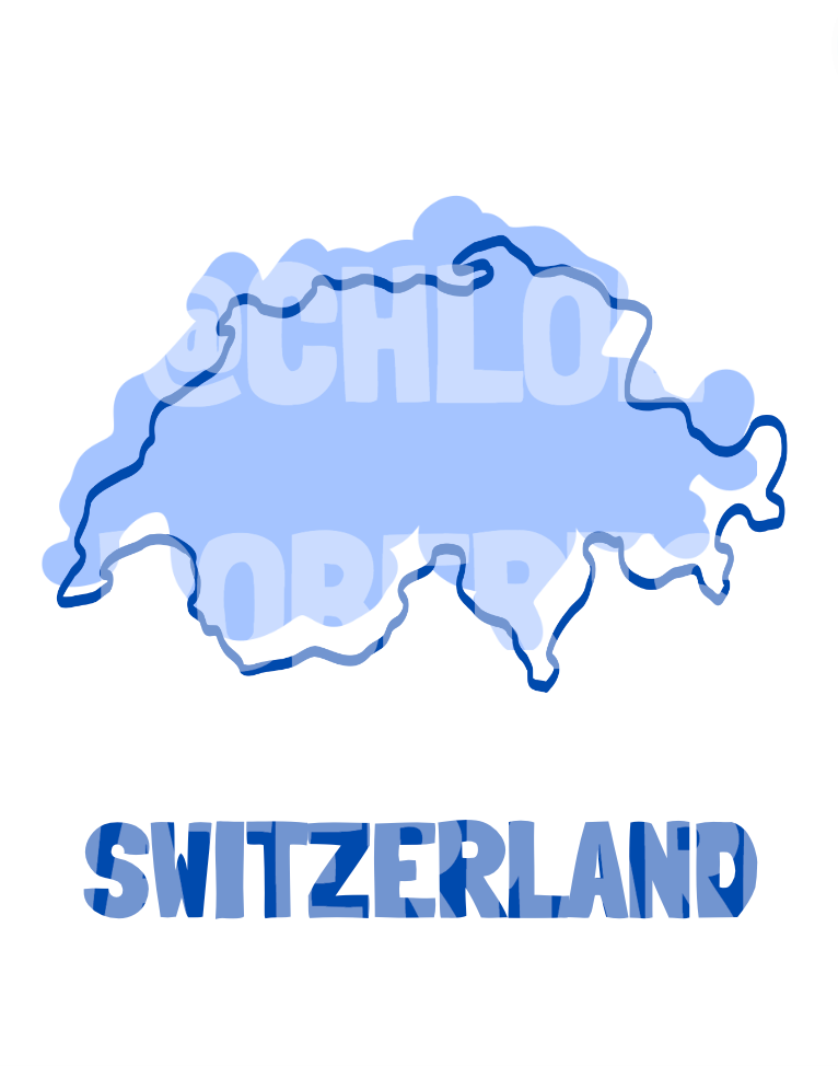 SWITZERLAND COVER AND MAP TEMPLATE