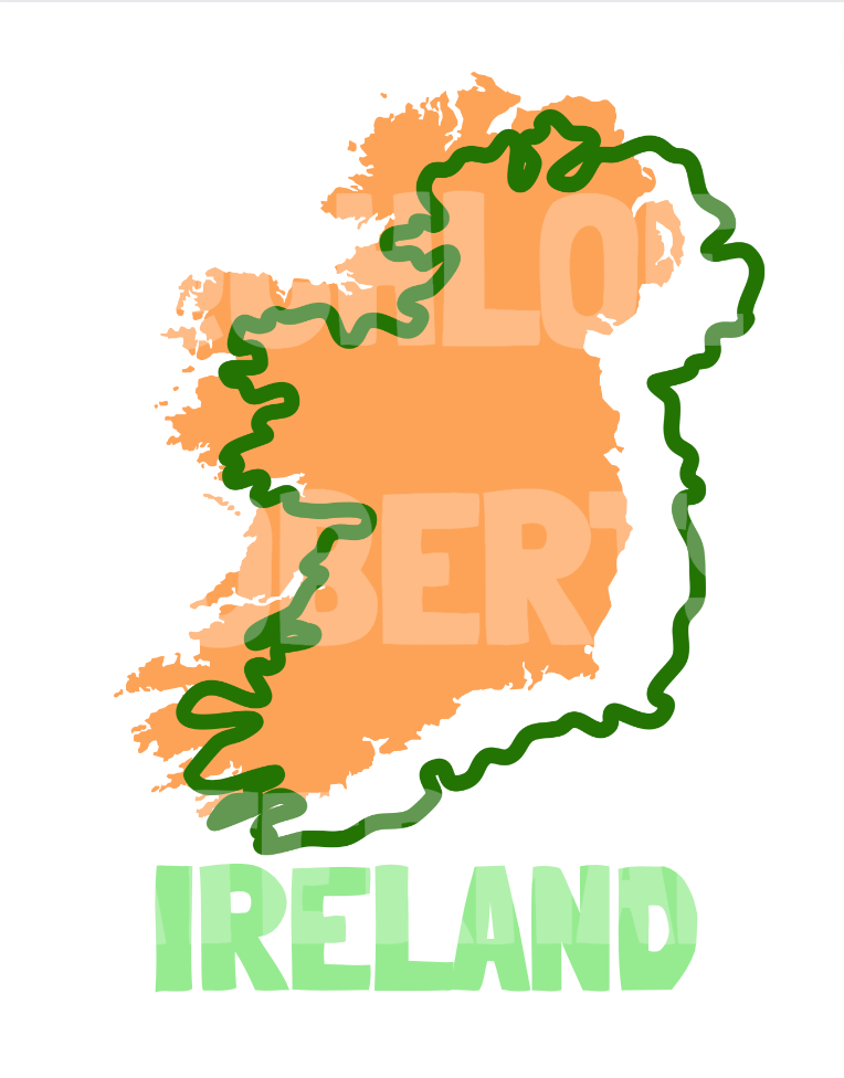 IRELAND COVER AND MAP TEMPLATE