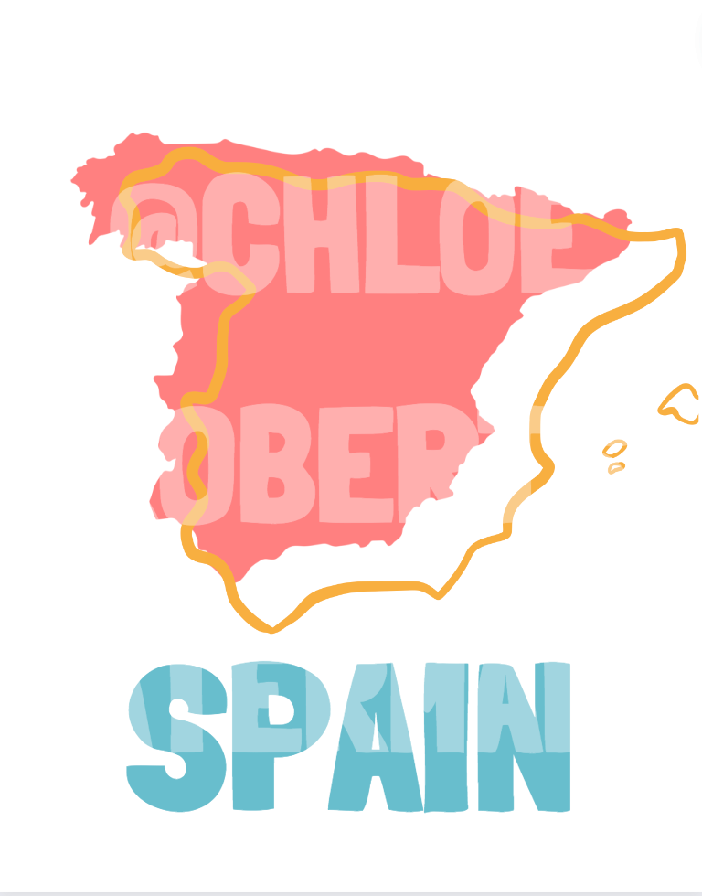 SPAIN COVER AND MAP TEMPLATE