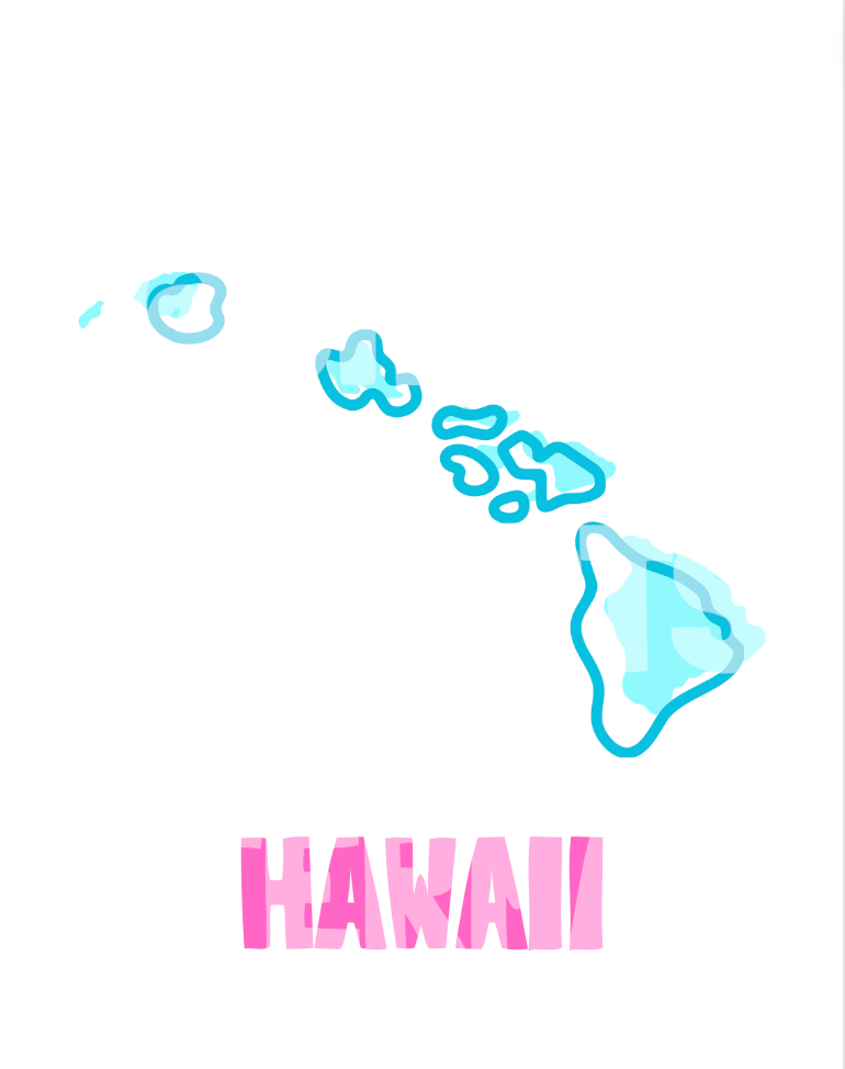 HAWAII COVER AND MAP TEMPLATE