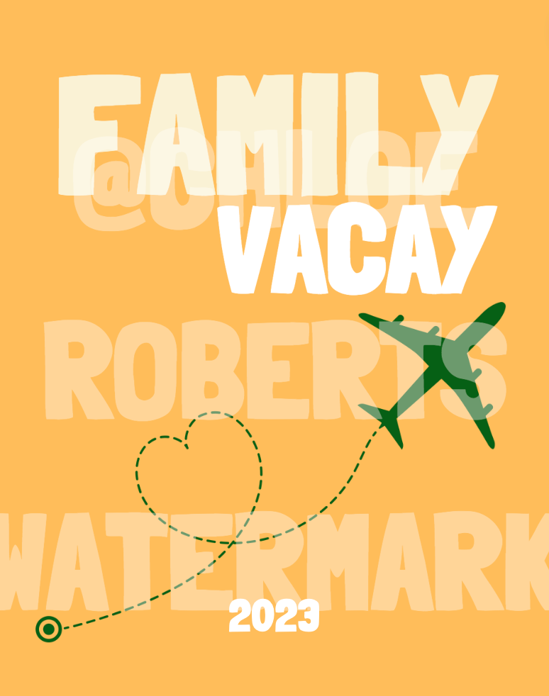 FAMILY VACATION PHOTO BOOK COVER TEMPLATE