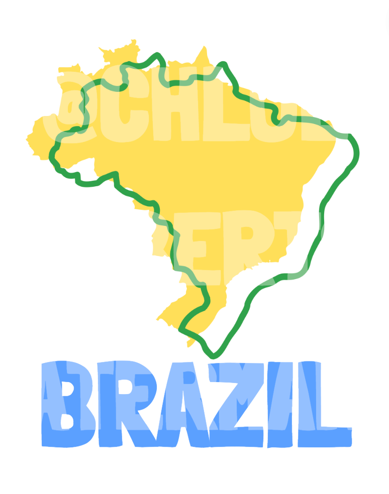 BRAZIL PHOTO BOOK COVER AND MAP TEMPLATE