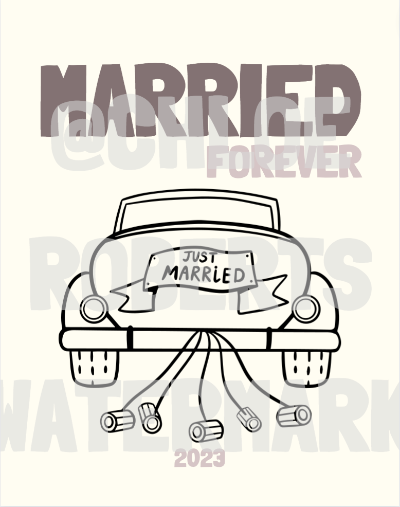 MARRIED/ WEDDING COVER TEMPLATE PHOTO BOOK