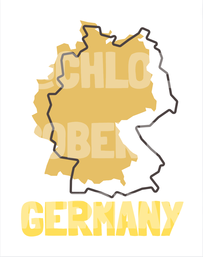 GERMANY PHOTO BOOK COVER AND MAP TEMPLATE