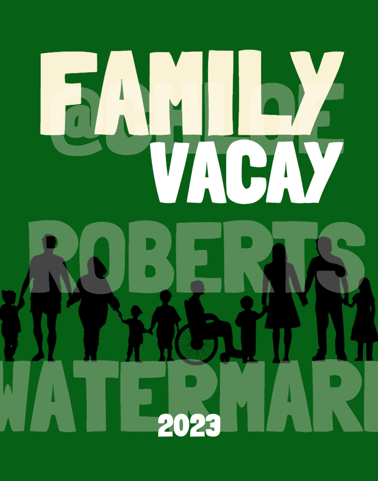 FAMILY VACATION PHOTO BOOK COVER TEMPLATE