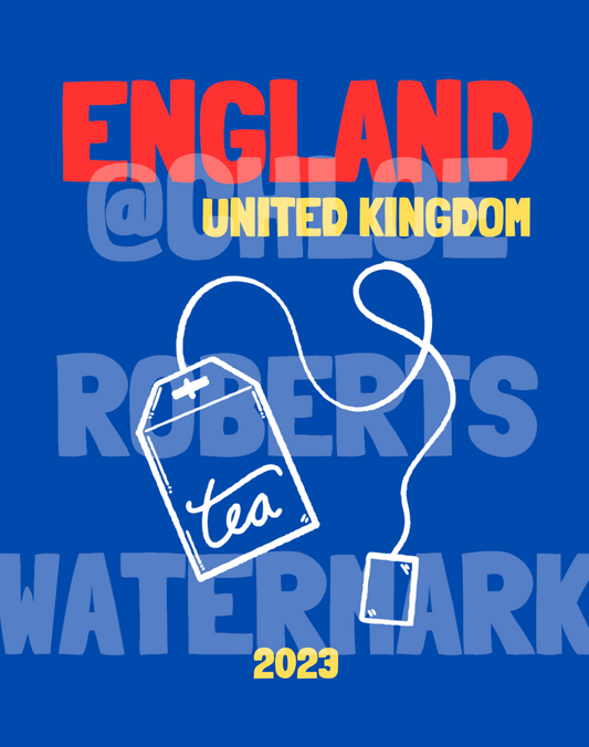 ENGLAND PHOTO BOOK COVER TEMPLATE AND MAP