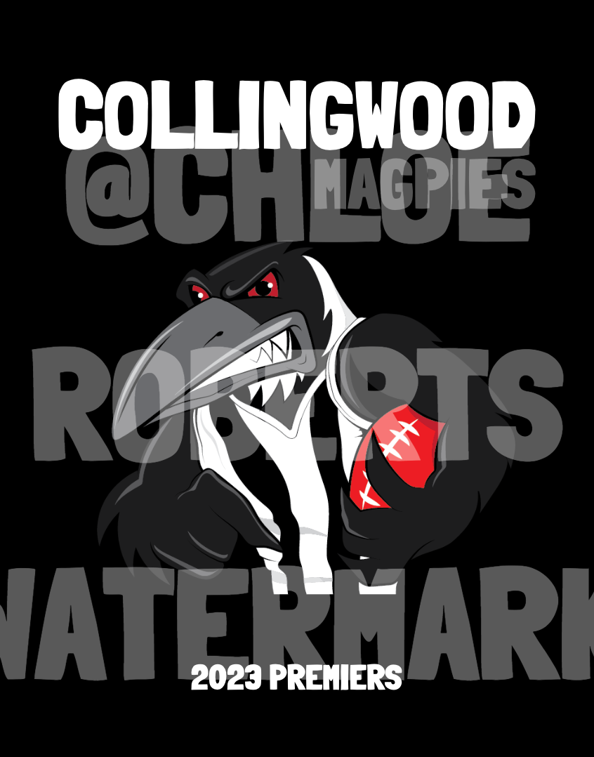 COLLINGWOOD 2023 PREMIERS COVER TEMPLATE