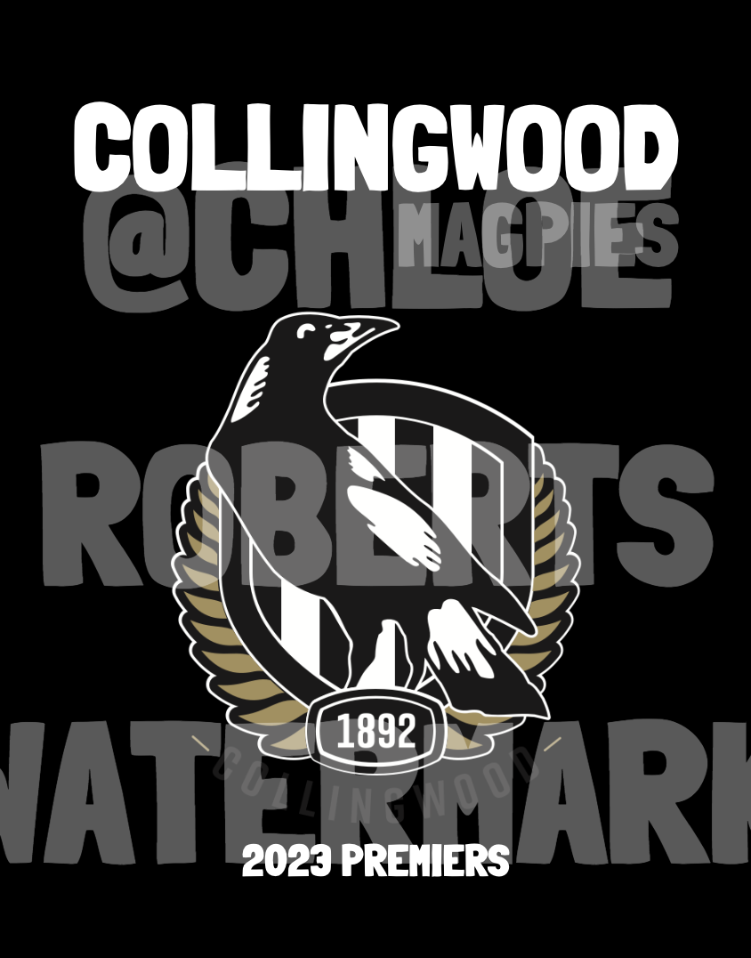 COLLINGWOOD 2023 PREMIERS COVER TEMPLATE