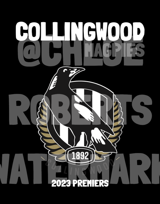 COLLINGWOOD 2023 PREMIERS COVER TEMPLATE