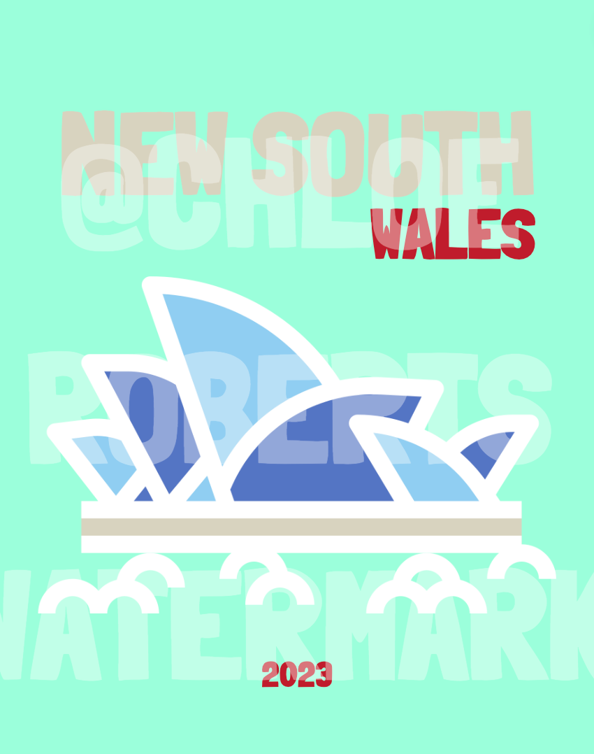 NEW SOUTH WALES COVER TEMPLATE AND MAP