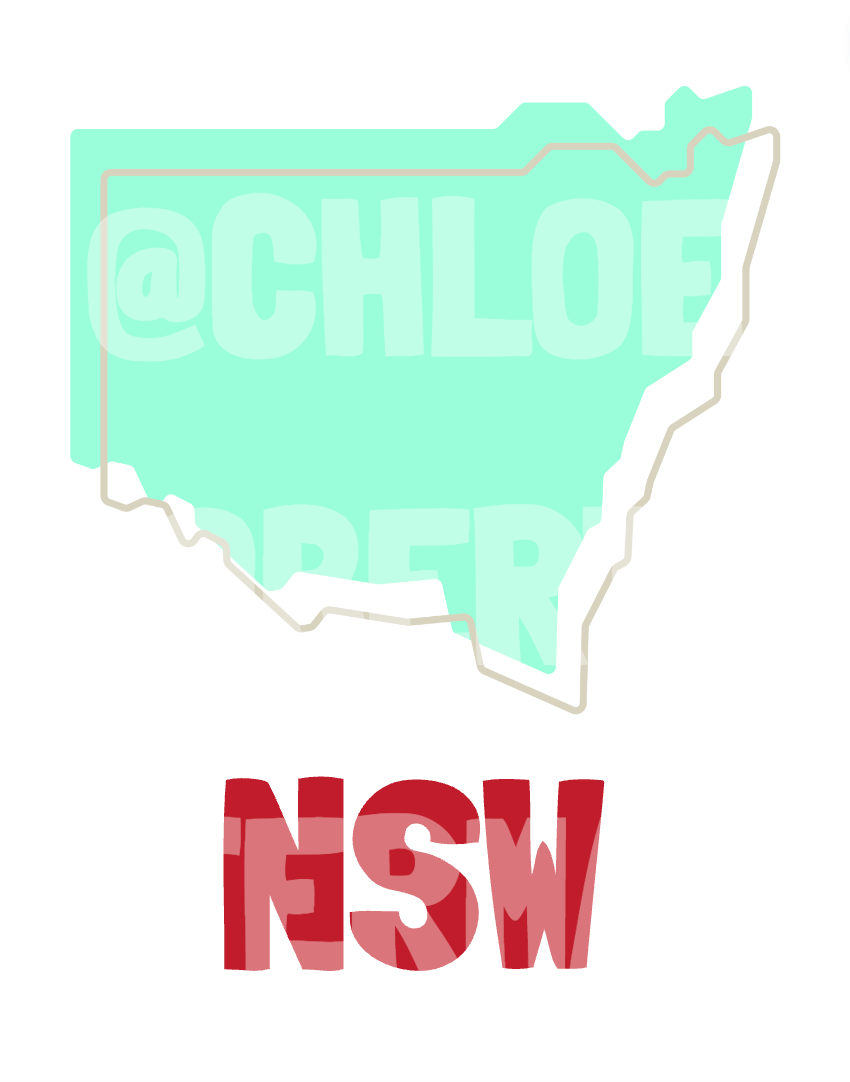 NEW SOUTH WALES COVER TEMPLATE AND MAP