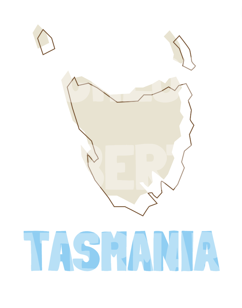 TASMANIA COVER TEMPLATE AND MAP