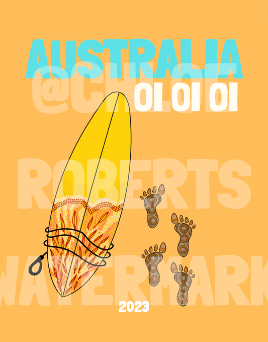 Australia Photo travel book cover template and map
